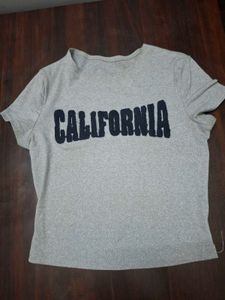 Grey "California" Graphic T-Shirt