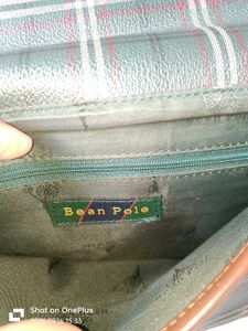 authentic BEAN POLE BAG Vintage Plaid Crossbody Ba