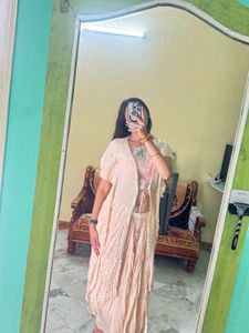 Elegant Peach Lehenga Choli Set