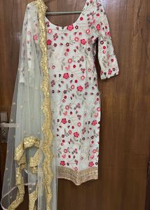 Embroidered Kurta Set with Dupatta