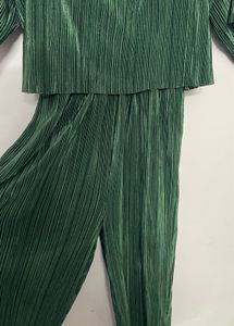 Elegant Green Pleated Jumpsuit