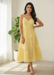 Yellow Tiered Sundress