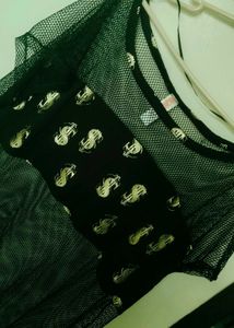 Black Sheer net top
