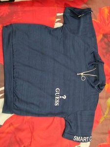 Guess Navy Blue Cropped Top