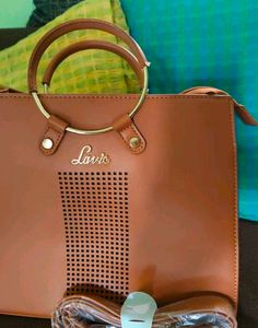 Lavie Brown Tote Bag with Handles