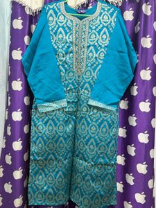 Beautiful Blue Kurta Set with Dupatta