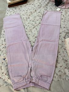 Light Purple Wide Leg Jeans