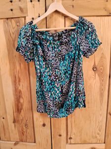 Off-Shoulder Smocked T