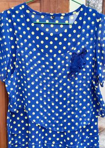 Chic Polka Dot Ruffle Top