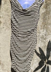 Striped Bodycon Midi Dress