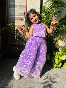 Adorable Purple Printed Outfit