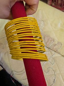 19 Set of Yellow Bangles