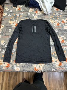 Adidas Men's Black Long Sleeve Tee