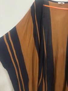 H&amp;M Women's Striped Open Front Kimono