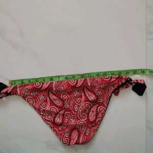 Paisley Print Tie-Side Bikini Bottom
