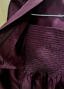 Purple top with attached jacket
