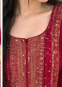 Elegant Rose Pink Kurta Set with Gold Print