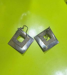 Geometric Square Shimmer Earrings