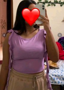 "Myntra cute Lilac Knit Top – MRP ₹1299 -Brand Ne