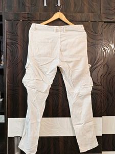 Stylish Cargo Pants - Light Beige