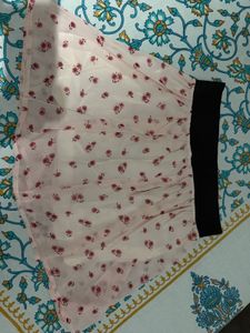 Pink mini skirt beach wear
