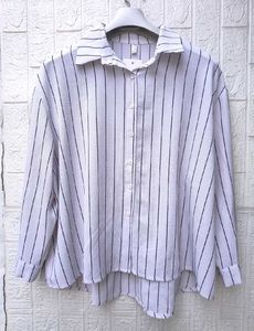 Korean Pintrest Striped Button-Down Shirt