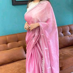 Elegant Pink zimmy chho saree
