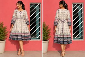 Beautiful frock with tie