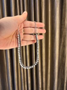 Brass Pearl Chain Necklace