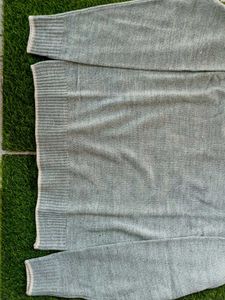Men's Light Blue Zip Neck Sweater