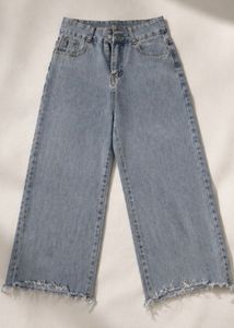 Light Wash Wide Leg Denim Jeans