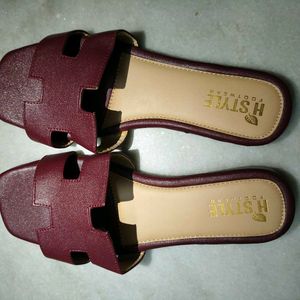 FIXED PRICE Maroon Flat Sandals for Women