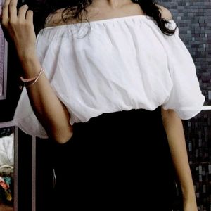 White And Black Bodycon Midi