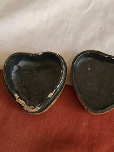 Vintage ❤️ Shaped Trinket Box with antique prin