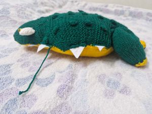 Knitted Crocodille Toy
