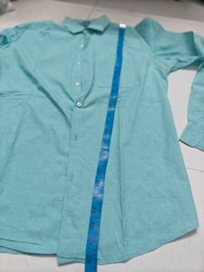 Park Avenue Men's Teal Polka Dot Button-Up Shirt