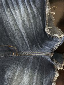 Denim Fringe Shorts