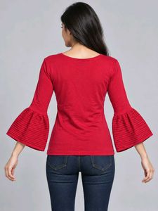 V-Neck Bell Sleeve Top