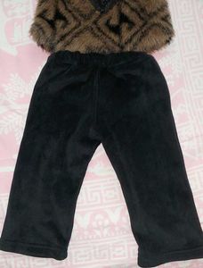 Cute Fuzzy Winter 2-Piece Set for Baby (9m-18m)