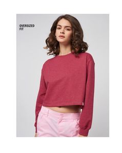 Oversized Fit Cropped Sweatshirt