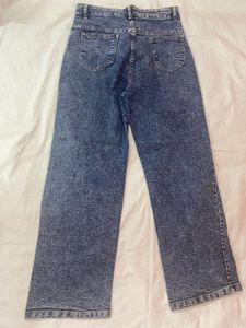 Acid Wash Wide Leg Jeans