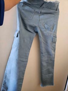 Light Wash Cargo Jeans