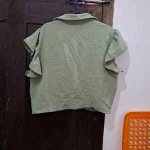 Button Up Crop Top