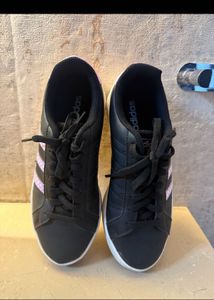 Adidas Black &amp; Pink Striped Sneakers