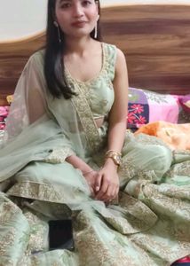 Premium Pastel Green Designer Lehenga Set 💚 |