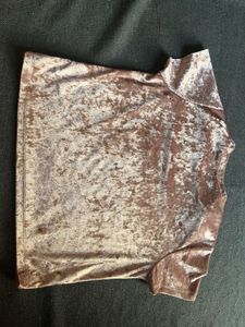rose gold velvet crop top
