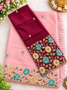 Embroidered Silk Saree