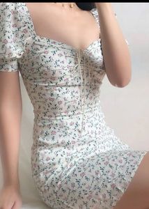 Floral Puff Sleeve Mini Dress