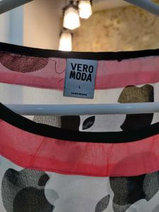 Vero Moda Apple Print Sheer Top