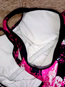 Vibrant Floral Print Tank Dress swimming suit